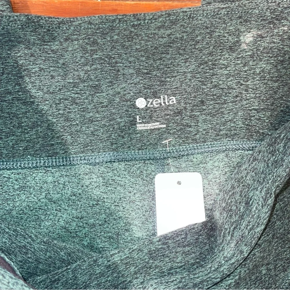 Zella Emerald Green teal titanic Leggings Capri large